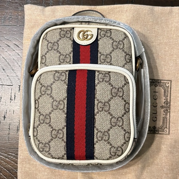 Gucci Ophidia mini bag brand new wrapped. White with beige - Picture 1 of 7